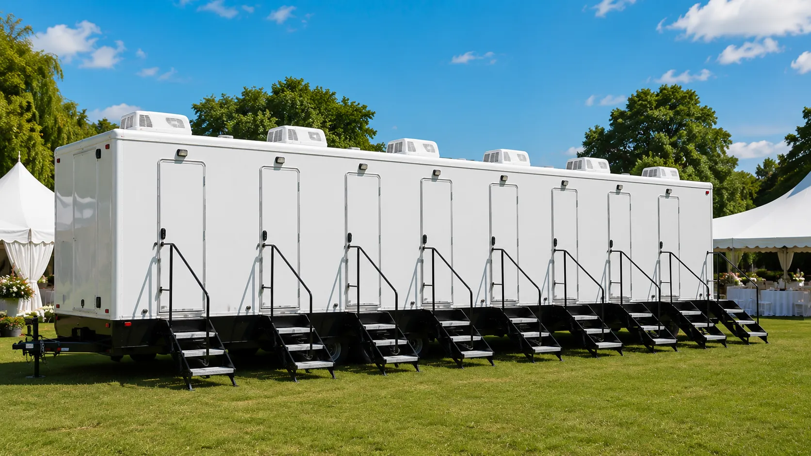 8 Stall Restroom Trailer in Gilroy, CA