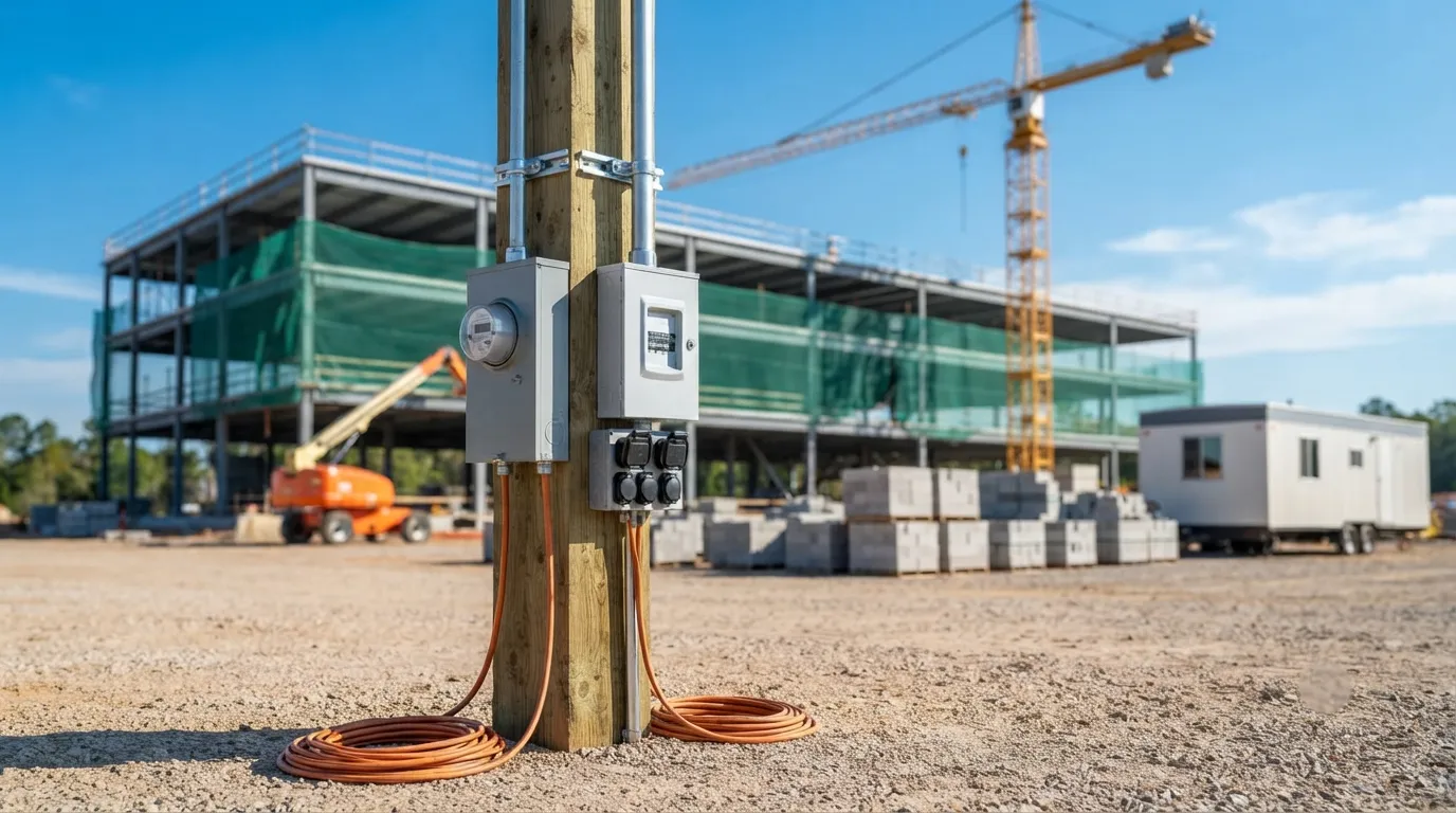 Temporary Power Pole in Gilroy, CA